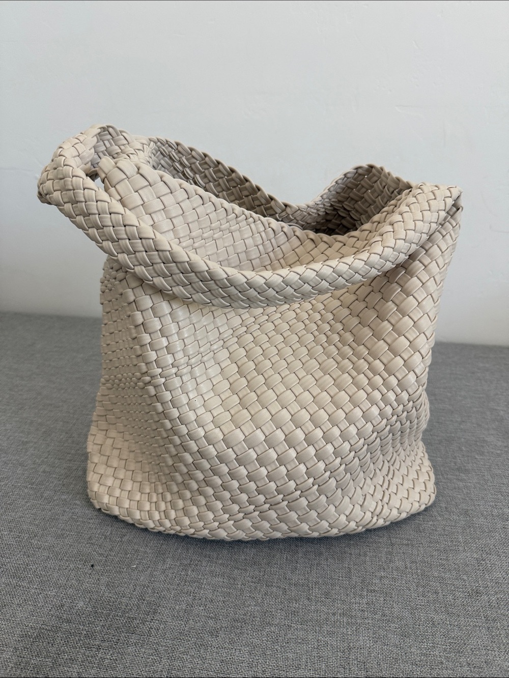 Ivory Hobo style woven bag
